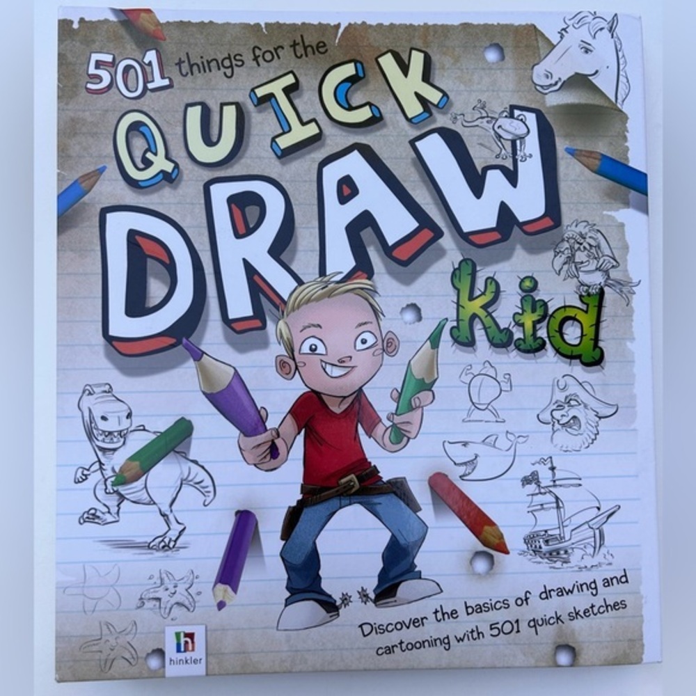 HINKLER Quick Draw Kid Activity Book, 6 Themes